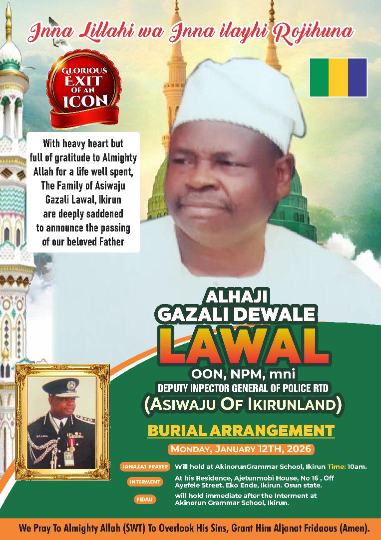 AANI Mourns the Passing of Alhaji Gazali Dewale Lawal (OON, NPM, mni)