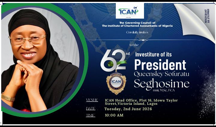 AANI INVITES MEMBERS TO THE INVESTITURE AND DINNER IN HONOUR of QUEENSLEY SOFURATU SEGHOSIME, FCA, mni (SEC 34, 2012)